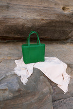 Load image into Gallery viewer, Basil Green Recycled Plastic Handmade Basket Bag

