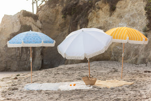 Yellow Amber Fringe Tassel Beach Umbrella