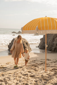 Yellow Amber Fringe Tassel Beach Umbrella